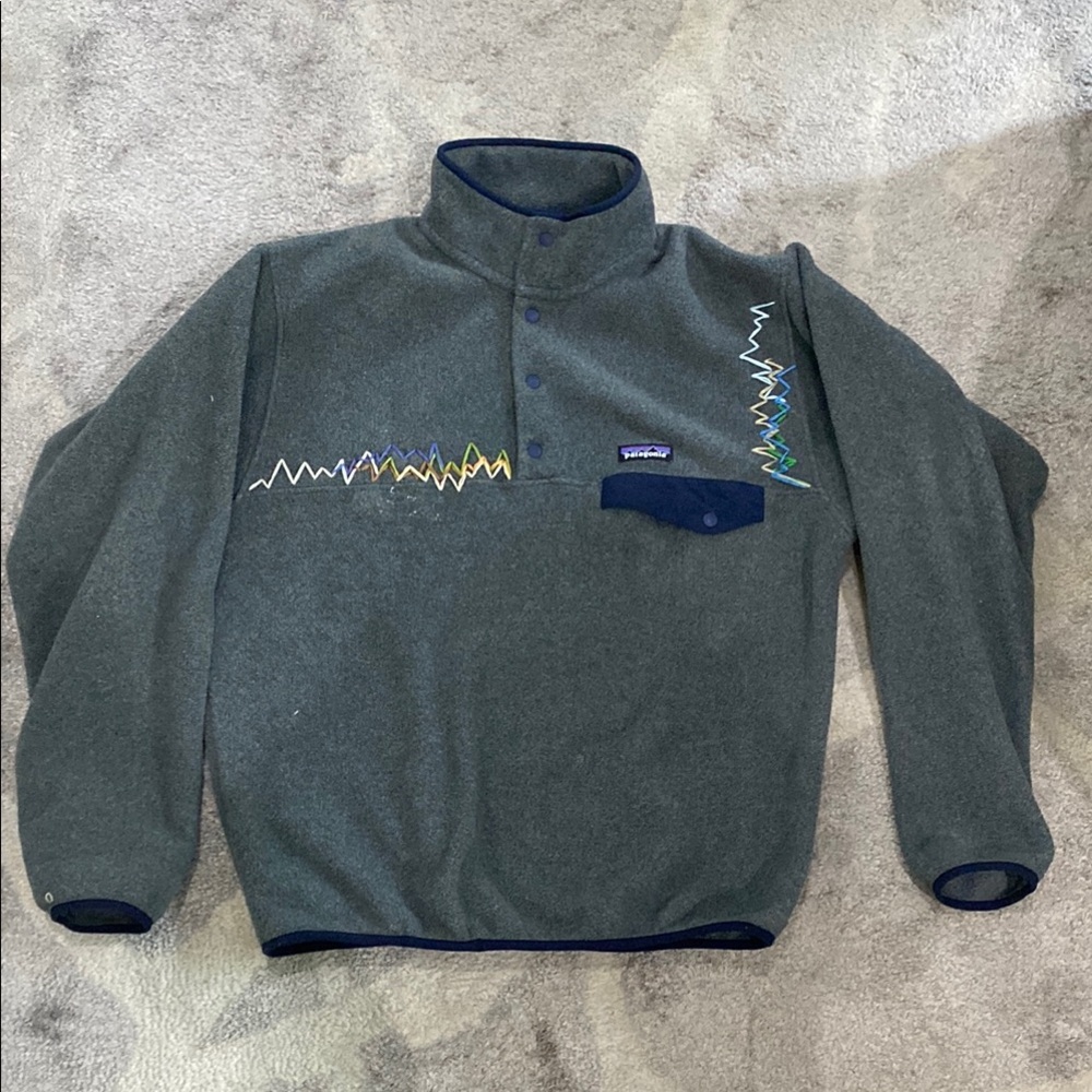 Patagonia Gray Fleece Pullover Sweater